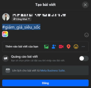 Lạm dụng hashtag trên Facebook