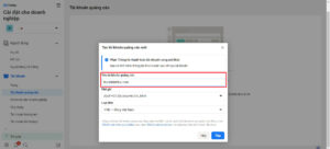 Đặt tên cho tài khoản quảng cáo