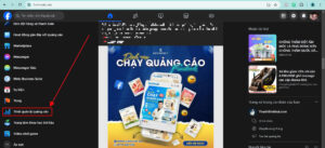 Truy cập vào trình quản lý quảng cáo Facebook