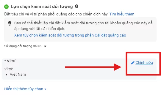 Target địa lý khách hàng tiềm năng trong quảng cáo Facebook