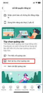 Xem lại tuỳ chọn quảng cáo