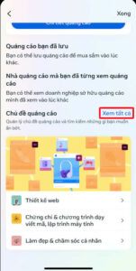 Xem tất cả chủ đề quảng cáo Facebook