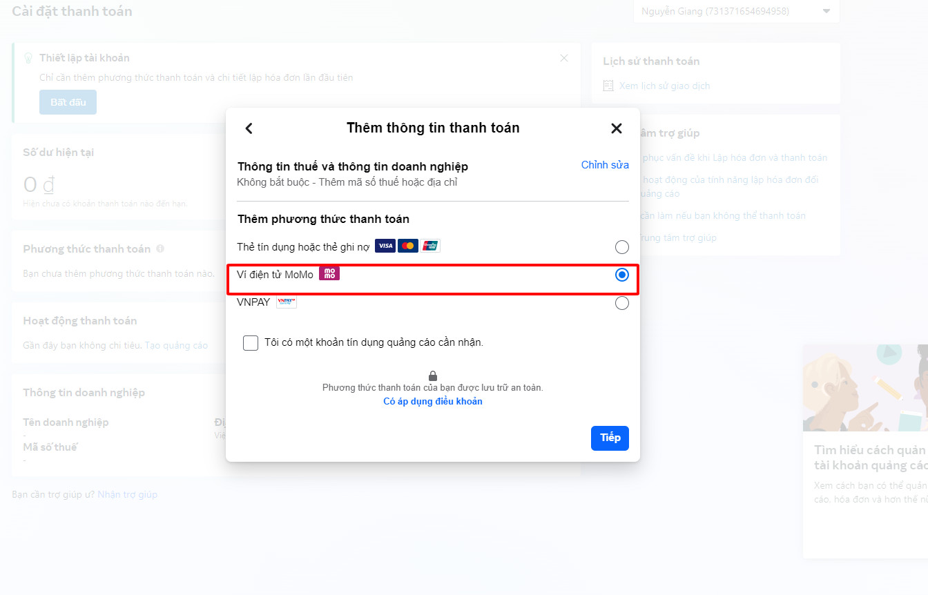 quảng-cáo-Facebook-bằng-MoMo-6